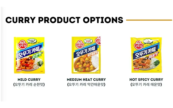 Korean Curry Powder Product Options